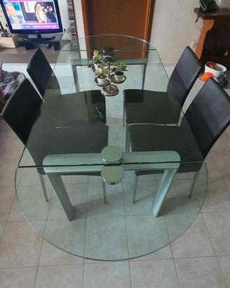 tavolo cristallo allungabile marca Reflex 