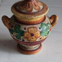 Zuccheriera in ceramica di Deruta anni '70