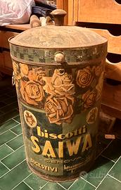 Bidone in latta Biscotti Saiwa VINTAGE