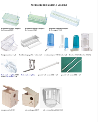 Accessori per gabbie e voliere