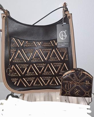 borsa a spalla con portafoglio 