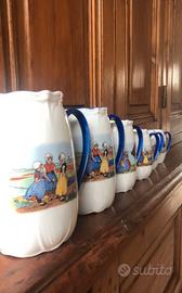 Collezione 6 brocche in fine bone china