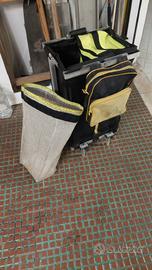 Carrello porta pesci trota lago doppio pozzetto 