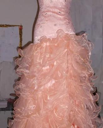 abito lungo da cerimonia colore pesca 🍑 taglia S