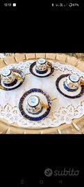 Tazzine Mignon Paris Royal blu cobalto e oro zecch