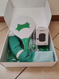 racchette + telo + materassino + speaker Sony