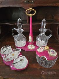 Set olio, aceto, pepe e sale e porta formaggio