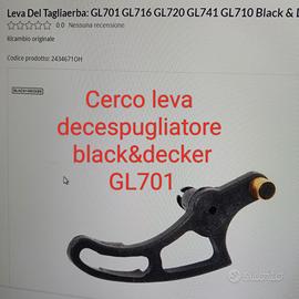 leva decespugliatore GL701 black&decker
