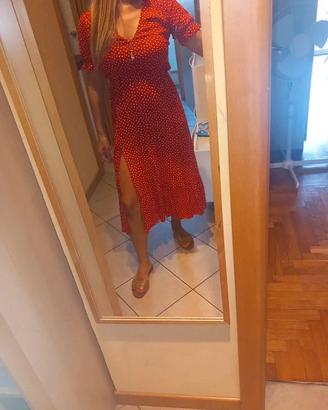 Vestito estivo a pois lungo Zara TgS