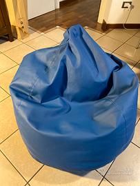 Pouf a sacco blu