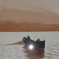 Acquerello Umberto Calamida Genova, Uscio, Recco