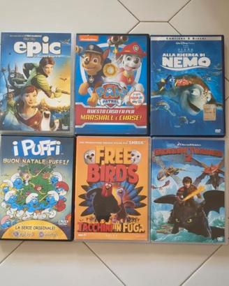lotto 6 DVD cartoni animati