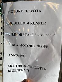 Motore Toyota runner4 