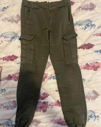 Pantaloni cargo lunghi da Donna color verde