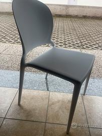 Set 4 sedie Bianche in polipropilene