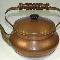 Teiera bollitore in rame stagnato vintage