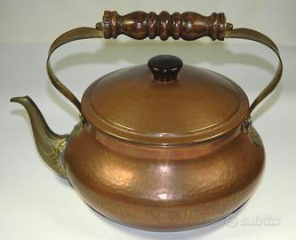 Teiera bollitore in rame stagnato vintage