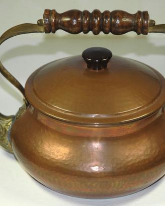 Teiera bollitore in rame stagnato vintage