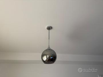 Set 3 lampadari a sospensione cromati moderni
