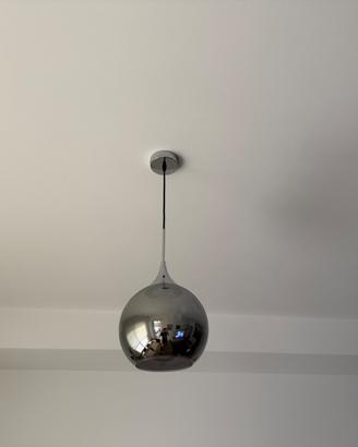 Set 3 lampadari a sospensione cromati moderni