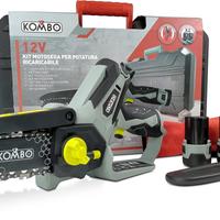 KOMBO PRO - Motosega a Batteria 12V con 2 Batterie