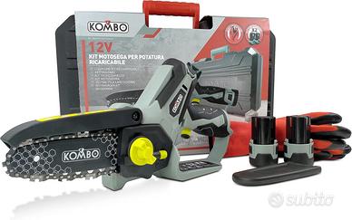 KOMBO PRO - Motosega a Batteria 12V con 2 Batterie