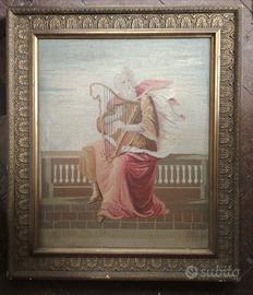 antico quadro a ricamo