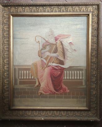 antico quadro a ricamo