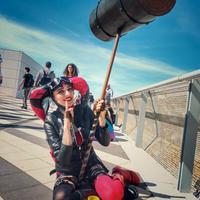 Harley quinn cosplay costume martello gigante