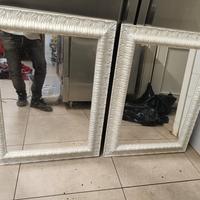 4  specchi con cornice in legno