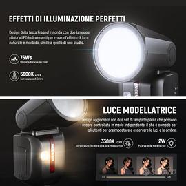 Flash Speedlite TTL 2.4G per Canon  Lampade Pilota