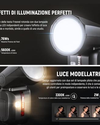 Flash Speedlite TTL 2.4G per Canon  Lampade Pilota
