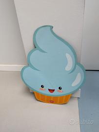 Lavagnetta magnetica a forma di cupcake