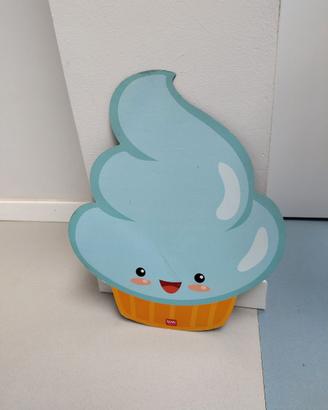 Lavagnetta magnetica a forma di cupcake