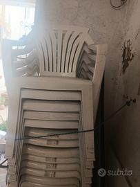 Sedie di plastica con braccioli  da giardino 