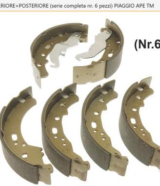 ganasce freno ant+ post COMPATIBILI ape TM ( 6 pz)