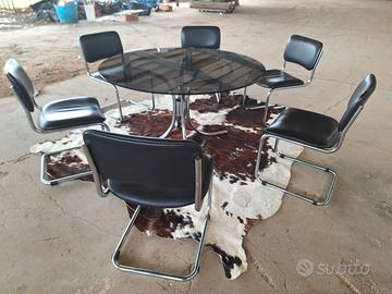 Tavolo rotondo design Gastone Rinaldi per RIMA