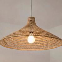 Paralume artigianale in vimini fatto a mano