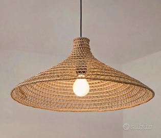 Paralume artigianale in vimini fatto a mano