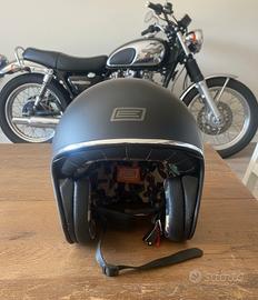 Casco Motociclista nero opaco Jet Origine