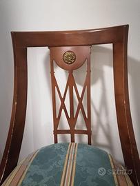 Tavola con sedie stile impero