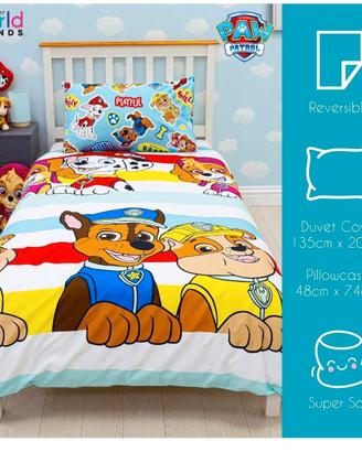 set copripiumino + federa Paw patrol