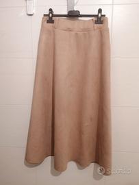 Gonna lunga beige 
