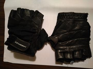 Guanti senza dita in pelle colore nero LineaFLEX