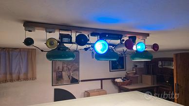 luci colorate  con fari e centralina  per feste