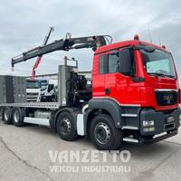 MAN TGS 35.360 4 ASSI CARRELLONE/PIANALE GRU HIAB 