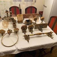 Set bagno in ottone e pietra onice