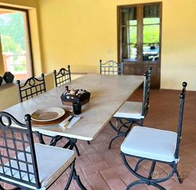 Tavolo travertino 200x100cm Ferri Battuti Italiani