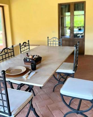 Tavolo travertino 200x100cm Ferri Battuti Italiani