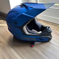 Casco moto o'neal blu met